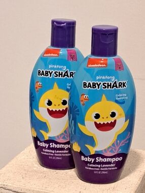 Baby Shark Baby Shampoo Calming Lavender Paraben Free Two 10 Fl. Oz New Bottles